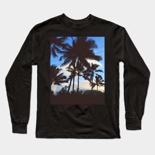 Tropical landscape palms Long Sleeve T-Shirt